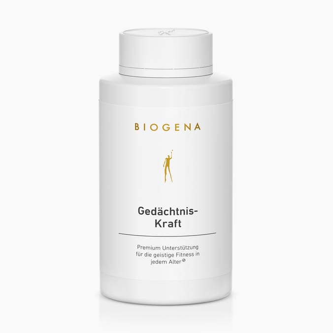 Biogena, Gedächtnis-Kraft, Flasche, weiß, Premium Unterstützung für die geistige Fitness in jedem Alter®
