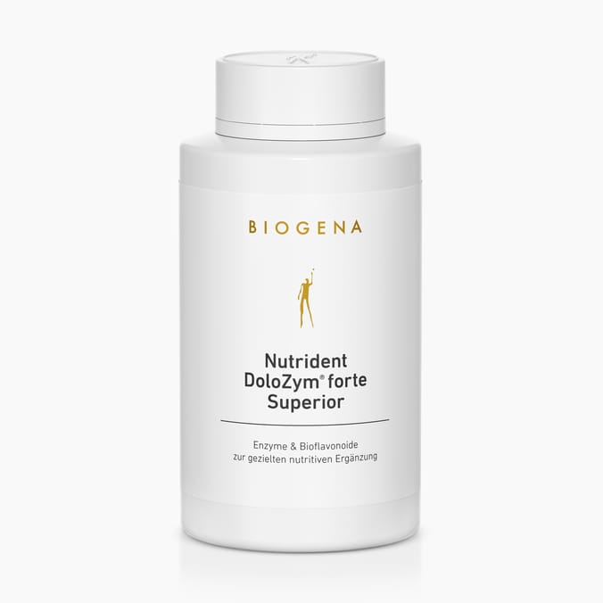 Nutrident DoloZym® forte Superior Biogena, Nutrident DoloZym® forte Superior, Flasche, weiß, Enzyme & Bioflavonoide zur gezielten nutritiven Ergänzung