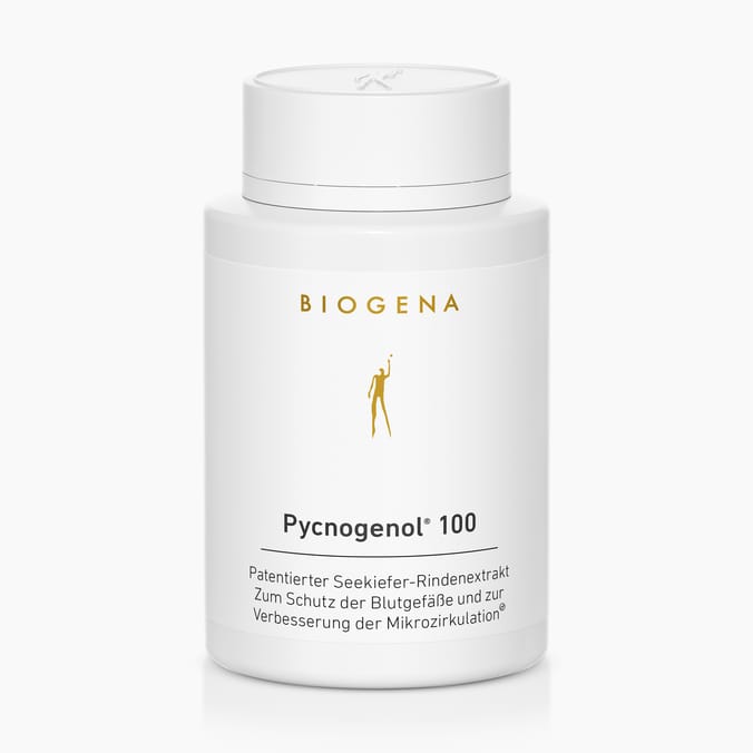 Biogena, Pycnogenol® 100, Flasche, weiß, Patentierter Seekiefer-Rindenextrakt Zum Schutz der Blutgefäße und zur Verbesserung der Mikrozirkulation®