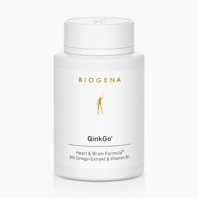 Biogena, QinkGo®, Flasche, weiß, Heart & Brain Formula® Mit Ginkgo-Extrakt & Vitamin B1