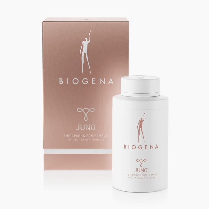 Biogena, JUNO®, Bottle, white, THE SPARKS FOR FEMALE Fertility + Libido + Wellbeing
