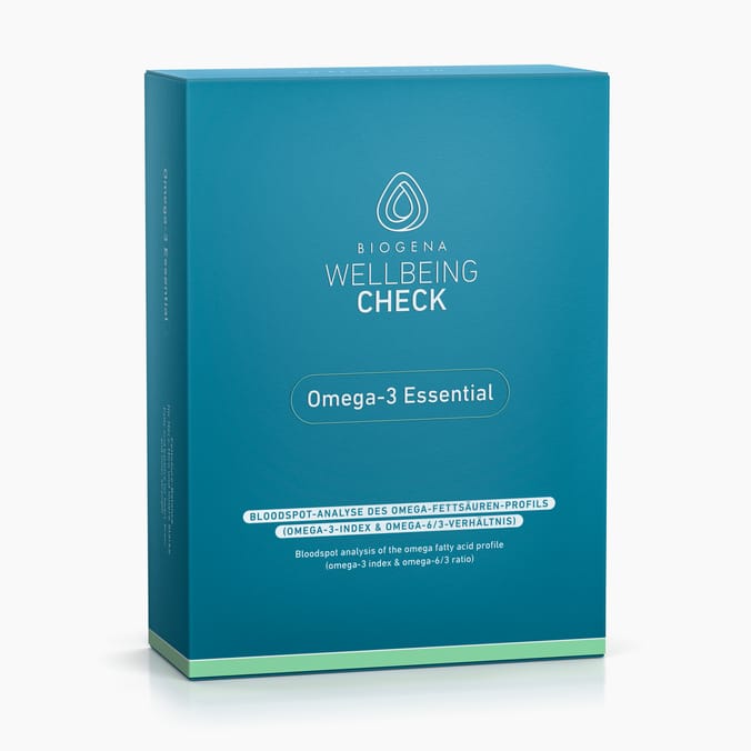 Biogena, WELLBEING CHECK, Karton, petrol, Omega-3 Essentiell