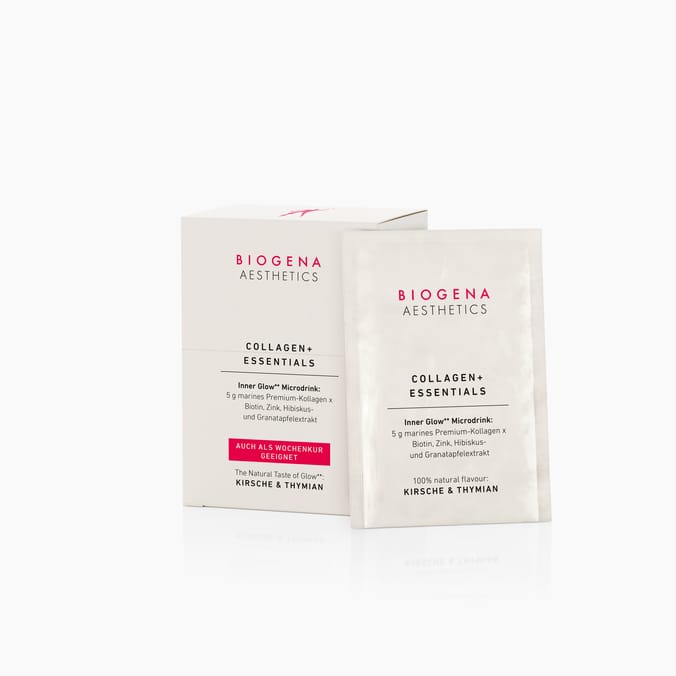 Biogena Aesthetics, COLLAGEN+ ESSENTIALS, Sáčok, biela, Inner Glow** microdrink: