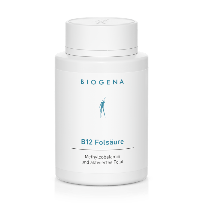 Biogena, B12 Folsäure, Sticlă, alb, Metilcobalamină și folat activat