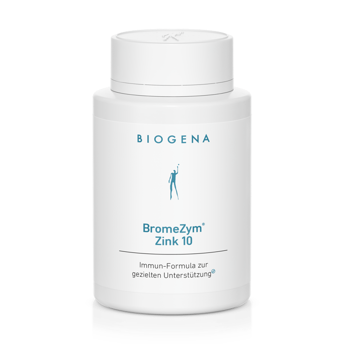 Biogena, BromeZym® Zink 10, Sticlă, alb, Formulă imunitară pentru susținere țintită®