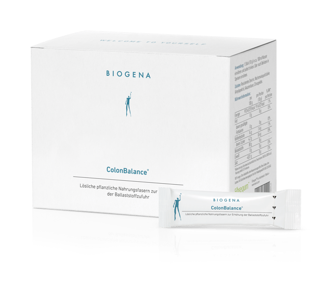 Biogena, ColonBalance®, Cutie, alb, Fibre alimentare vegetale solubile pentru aportul de fibre