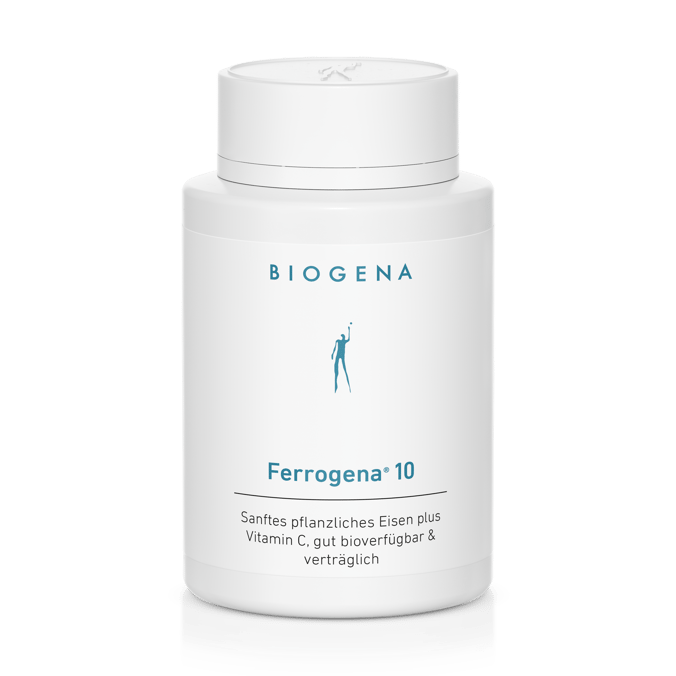 Biogena, Ferrogena® 10, Sticlă, alb, Fier vegetal blând plus vitamina C, bine biodisponibil & tolerabil