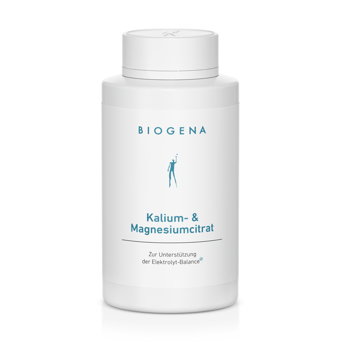 Biogena, Kalium- & Magnesiumcitrat, Sticlă, alb, Pentru susținerea echilibrului electrolitic®