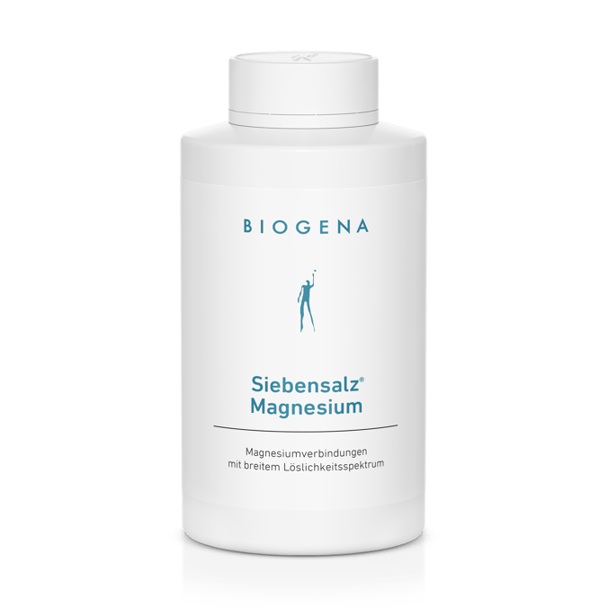 Biogena, Siebensalz® Magnesium, Sticlă, alb, Compuși de magneziu cu un spectru larg de solubilitate