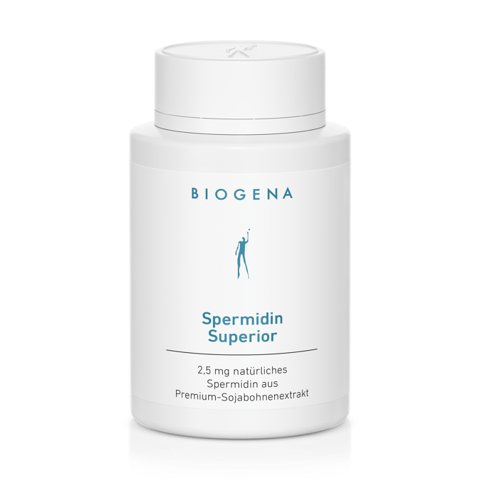 Biogena, Spermidin Superior, Sticlă, alb, 2,5 mg spermidină naturală din extract premium de soia
