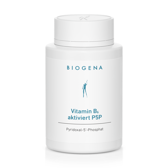 Biogena, Vitamin B₆ aktiviert P5P, Sticlă, alb, Pyridoxal-5’-Phosphat