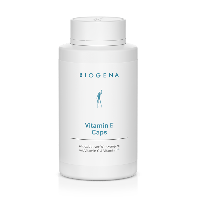 Biogena, Vitamin E Caps, Sticlă, alb, Complex activ antioxidant cu vitamina C și vitamina E®