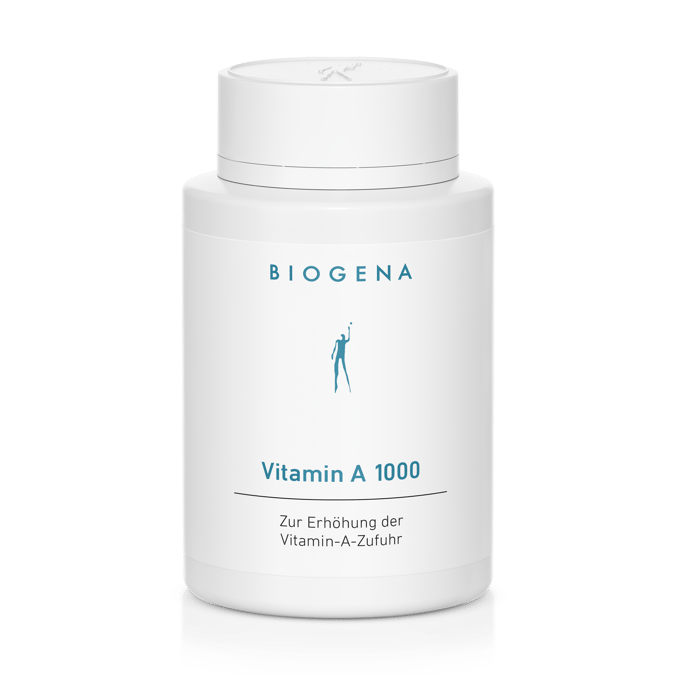Biogena, Vitamin A 1000, Sticlă, alb, Pentru creșterea aportului de vitamina A