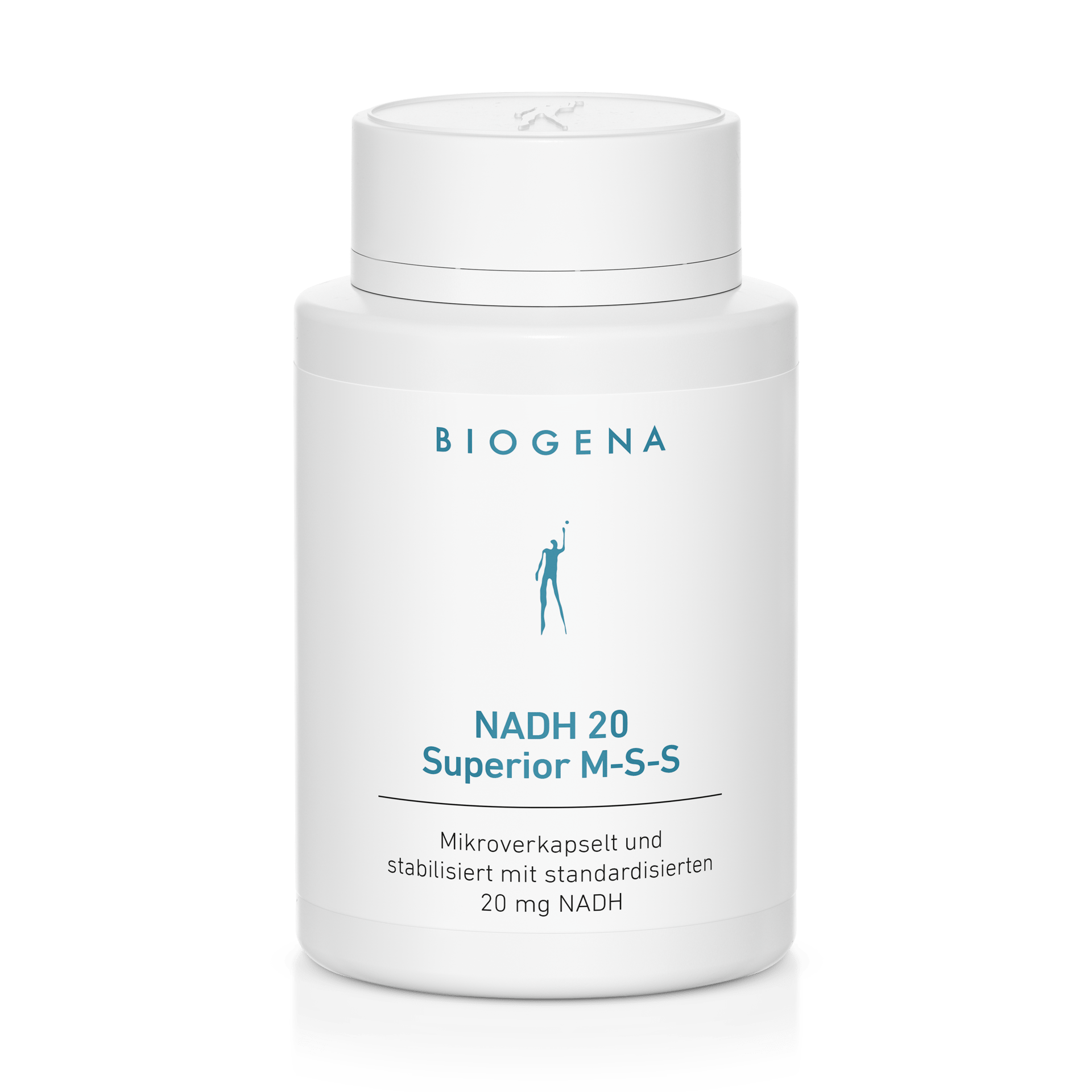 Biogena, NADH 20 Superior M-S-S, Butelka, biały, Mikrokapsułkowany i stabilizowany ze standaryzowanymi 20 mg NADH