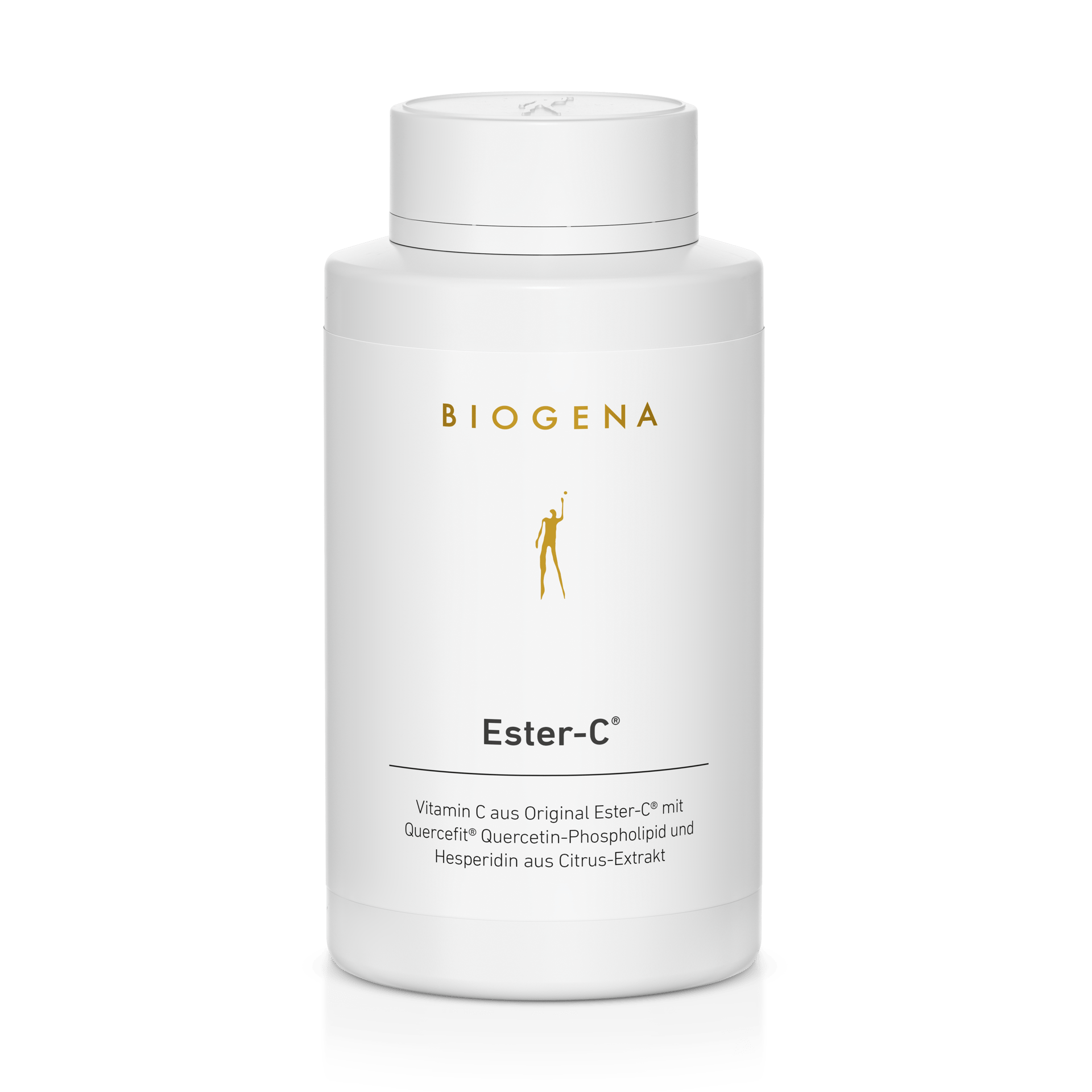 Biogena, Ester-C®, Flasche, weiß, Vitamin C aus Original Ester-C® mit Quercefit® Quercetin-Phospholipid und Hesperidin aus Citrus-Extrakt