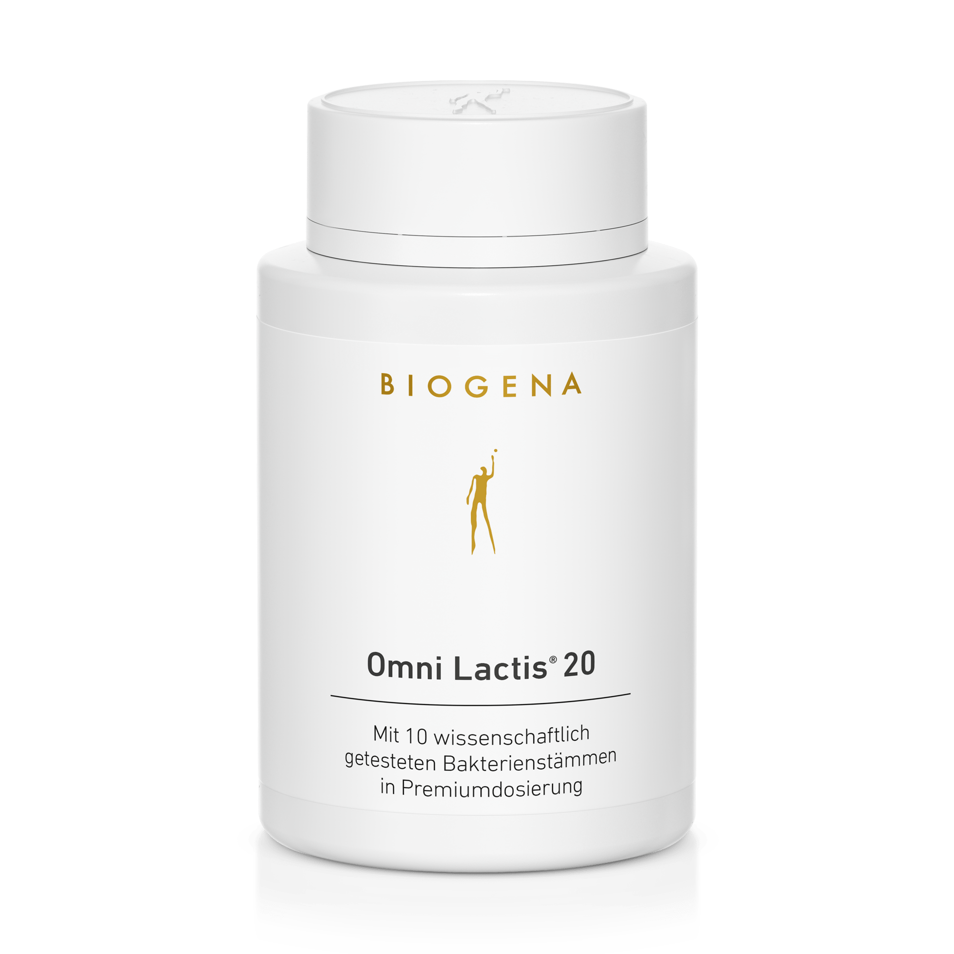 Biogena, Omni Lactis® 20, Bouteille, blanc, Avec 10 souches bactériennes testées scientifiquement à dosage premium