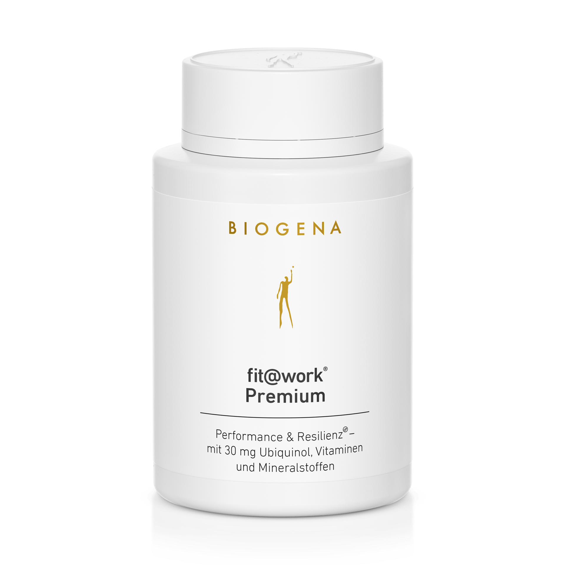 Biogena, fit@work® Premium, Boca, bijela, Performanse i otpornost® – s 30 mg ubikinola, vitaminima i mineralima
