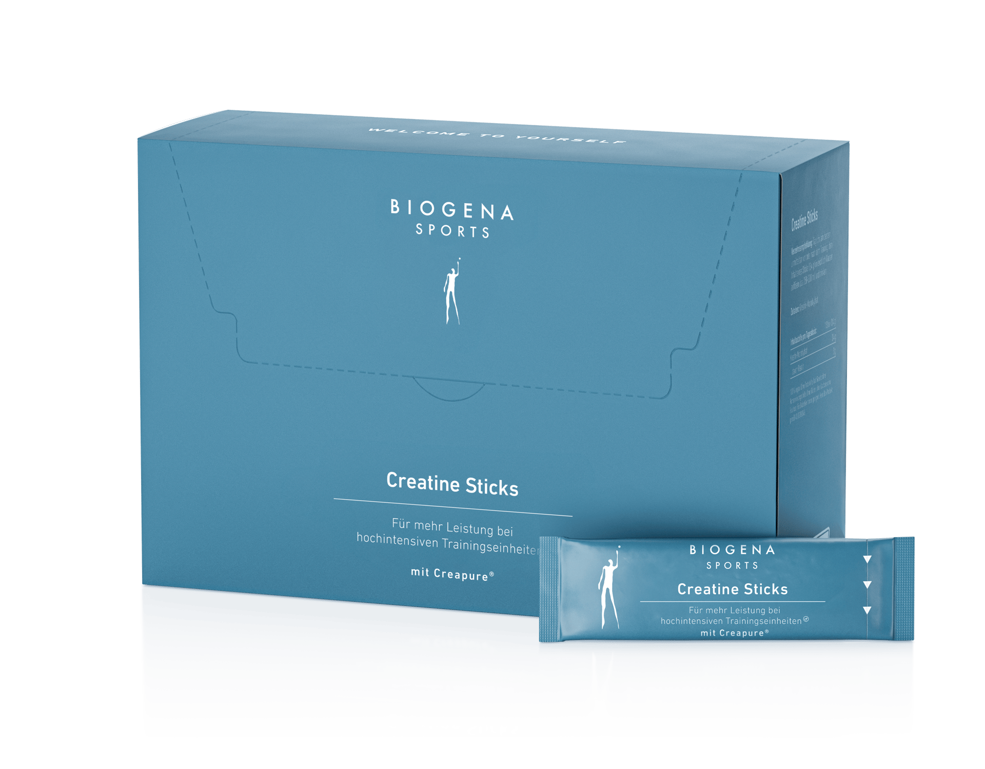 Biogena Sports, Creatine Sticks, Carton, petrol, For more performance during high-intensity training sessions; with Creapure®