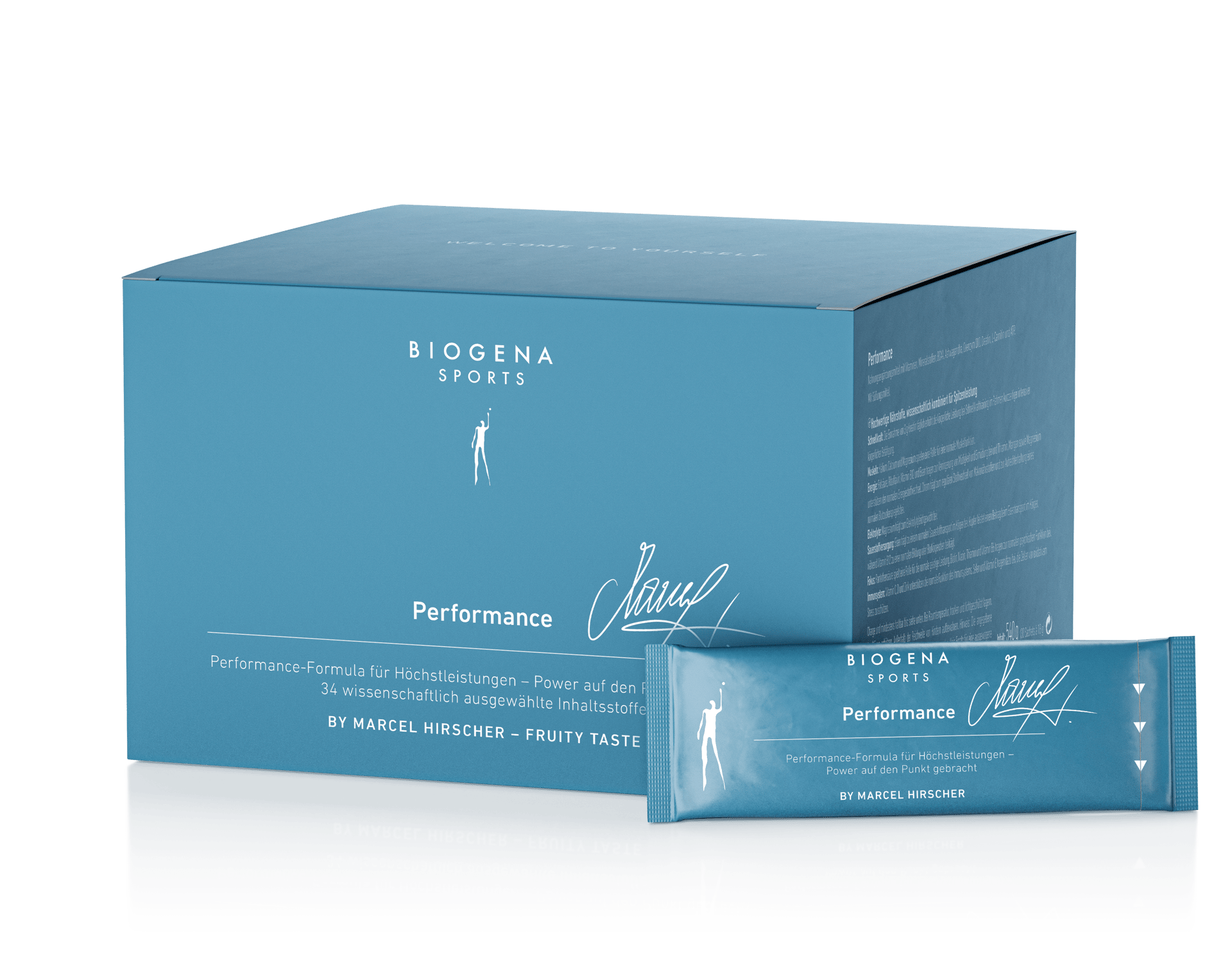 Biogena Sports, Performance, Carton, pétrole, Formule de performance pour des performances de pointe – puissance mise au point 34 ingrédients sélectionnés scientifiquement BY MARCEL HIRSCHER – FRUITY TASTE
